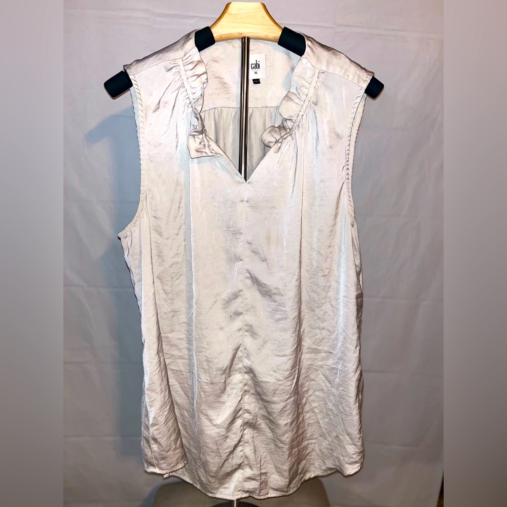Silver Sleeveless Top
